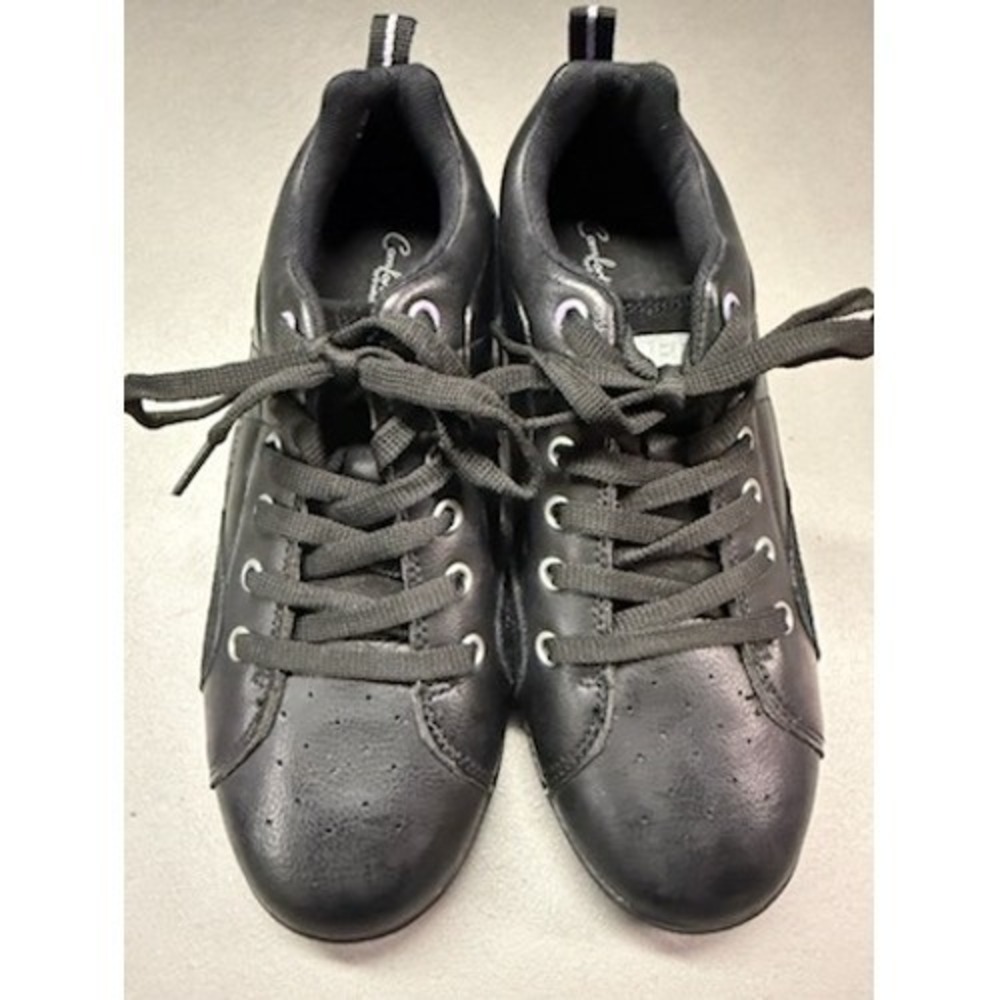Gravity Defyer G-Defy Black Leather Purple Walking Shoes Womens 8 ComfortFit